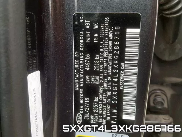 5XXGT4L3XKG286766 фото 2