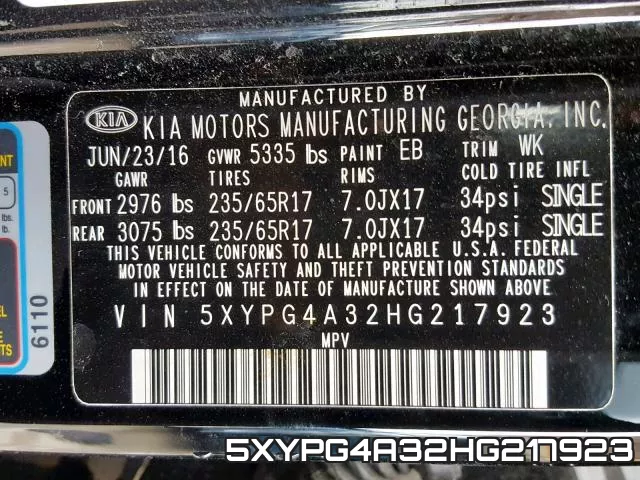 5XYPG4A32HG217923 фото 2