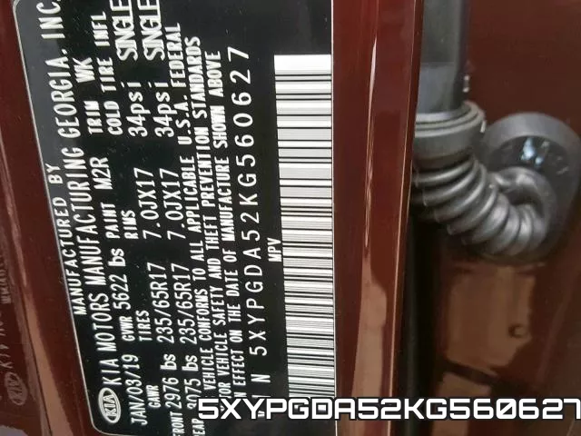 5XYPGDA52KG560627 фото 2