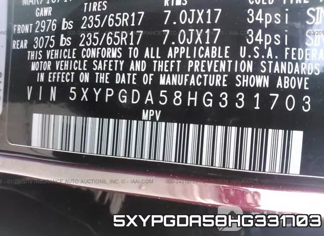 5XYPGDA58HG331703 фото 10
