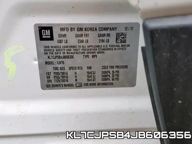 KL7CJPSB4JB606356 фото 2