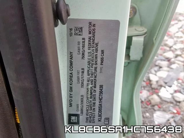 KL8CB6SA1HC756438 фото 2