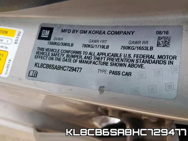 KL8CB6SA8HC729477 фото 2