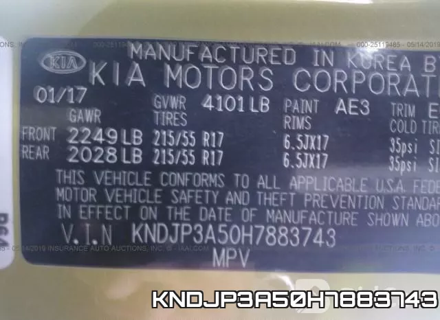 KNDJP3A50H7883743 фото 10