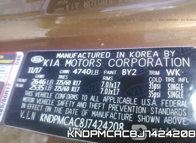 KNDPMCAC8J7424208 фото 10