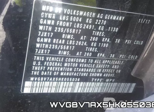 WVGBV7AX5HK055036 фото 10