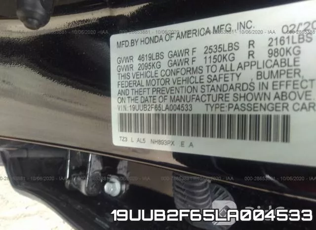 19UUB2F65LA004533 фото 9