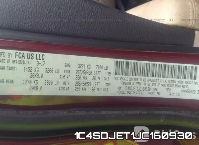 1C4SDJET1JC160930 фото 10