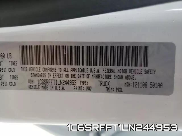 1C6SRFFT1LN244953 фото 2