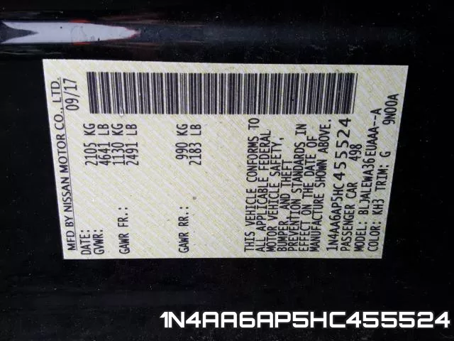 1N4AA6AP5HC455524 фото 2