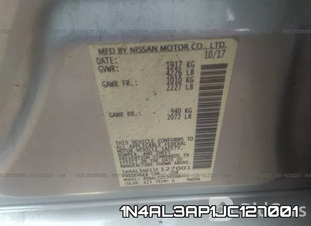 1N4AL3AP1JC127001 фото 10
