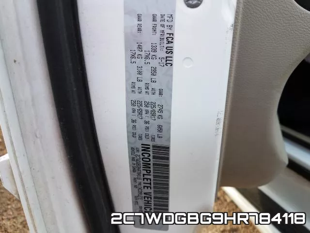 2C7WDGBG9HR784118 фото 2