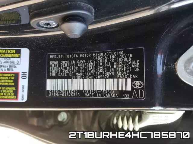 2T1BURHE4HC785870 фото 2