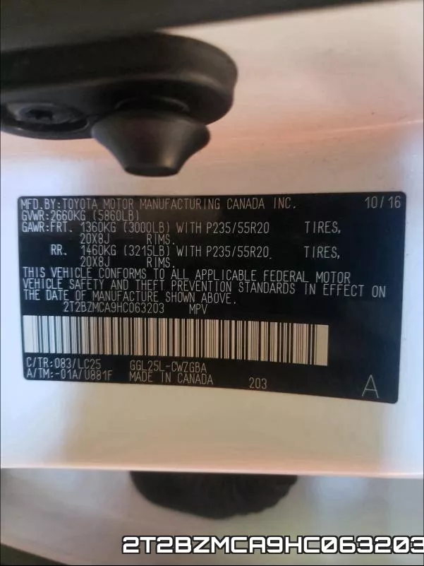 2T2BZMCA9HC063203 фото 2