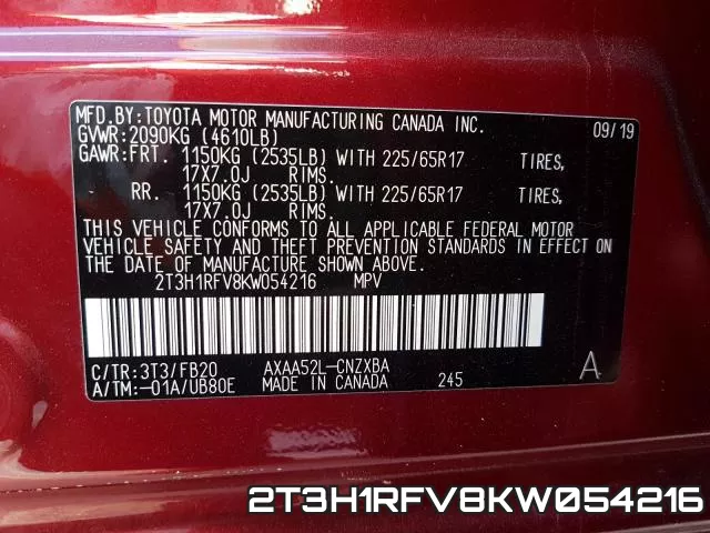 2T3H1RFV8KW054216 фото 2