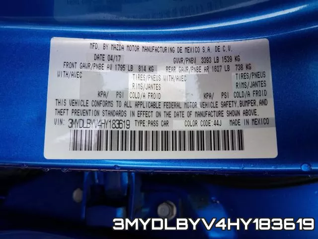 3MYDLBYV4HY183619 фото 2
