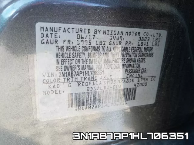 3N1AB7AP1HL706351 фото 2