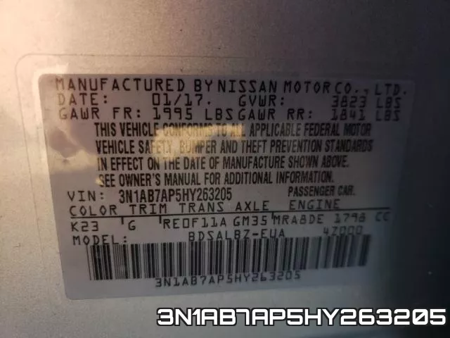 3N1AB7AP5HY263205 фото 2