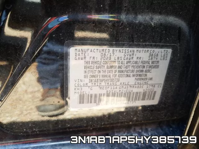 3N1AB7AP5HY385739 фото 2