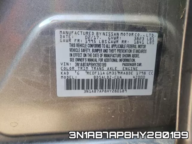 3N1AB7AP8HY280189 фото 2