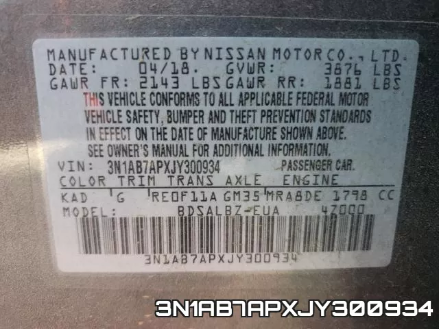 3N1AB7APXJY300934 фото 2