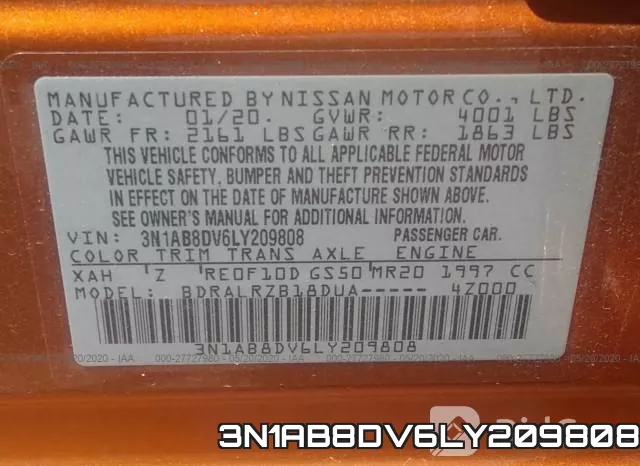 3N1AB8DV6LY209808 фото 9