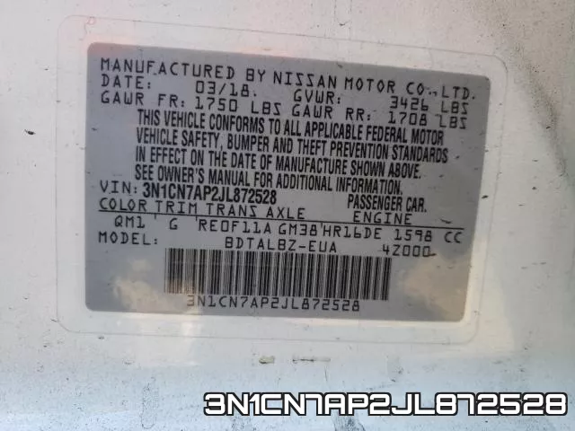3N1CN7AP2JL872528 фото 2