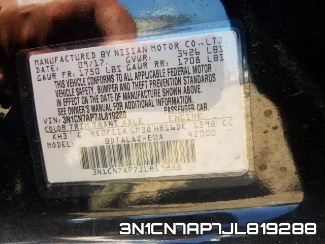 3N1CN7AP7JL819288 фото 2