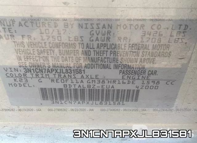 3N1CN7APXJL831581 фото 9