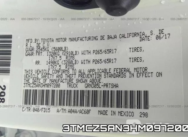3TMCZ5AN3HM097200 фото 9