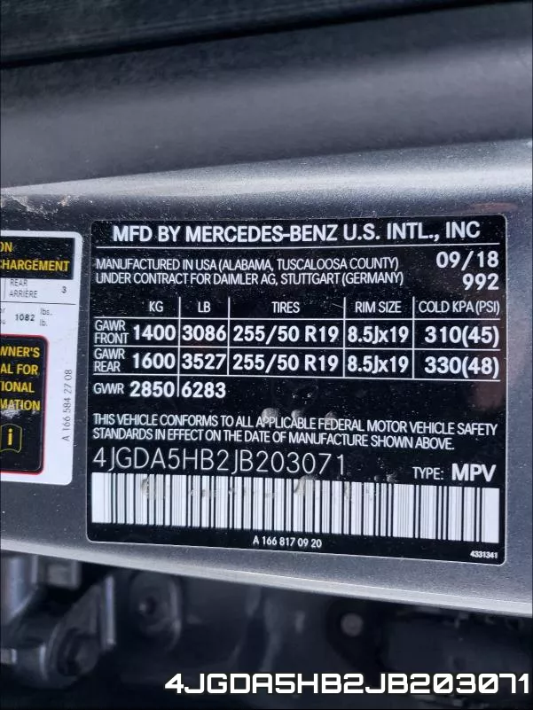 4JGDA5HB2JB203071 фото 2