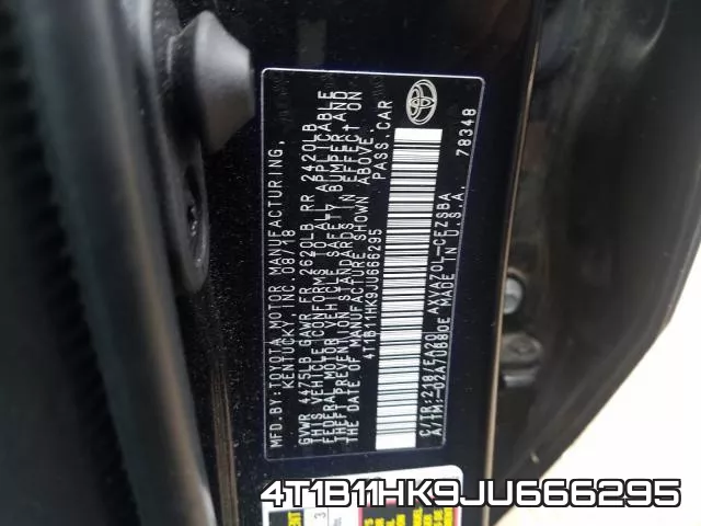 4T1B11HK9JU666295 фото 2