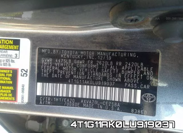 4T1G11AK0LU919037 фото 10