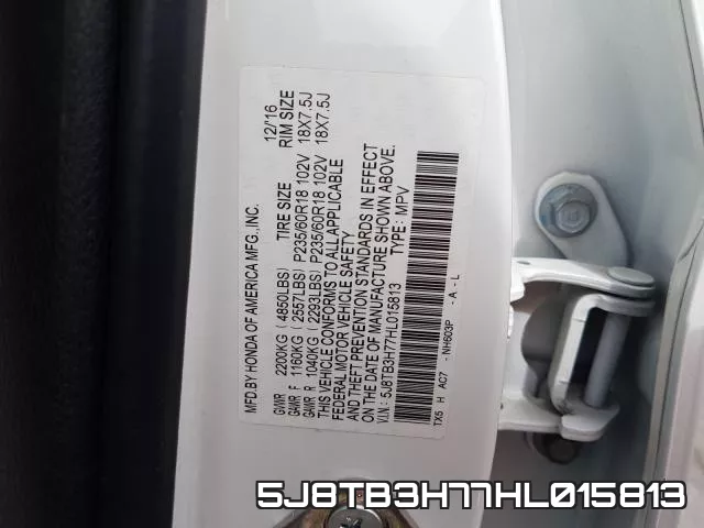 5J8TB3H77HL015813 фото 2