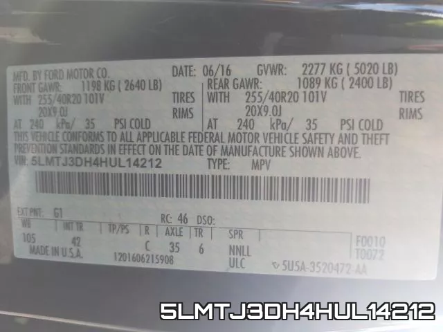 5LMTJ3DH4HUL14212 фото 2