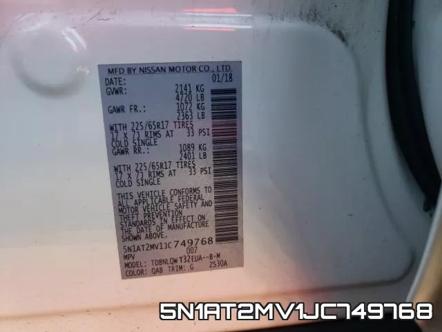 5N1AT2MV1JC749768 фото 2
