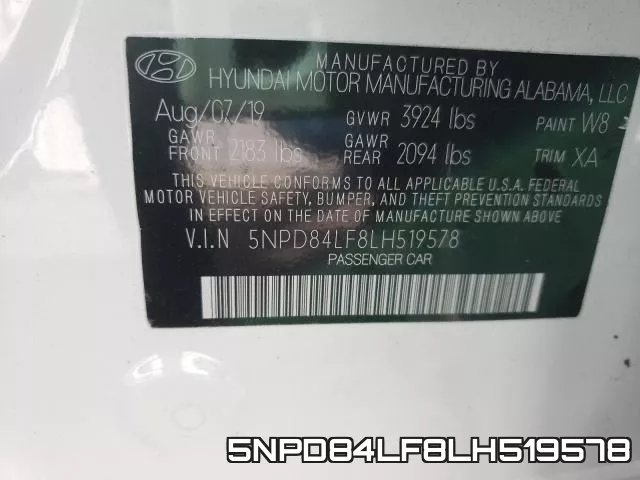 5NPD84LF8LH519578 фото 2