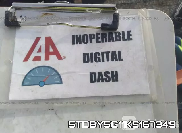 5TDBY5G11KS167349 фото 8