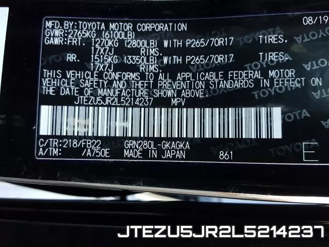 JTEZU5JR2L5214237 фото 2
