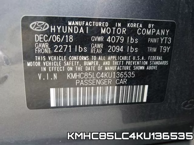 KMHC85LC4KU136535 фото 2
