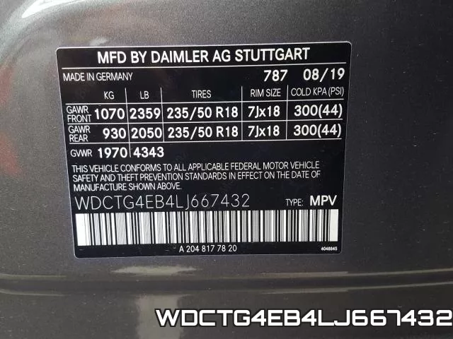 WDCTG4EB4LJ667432 фото 2