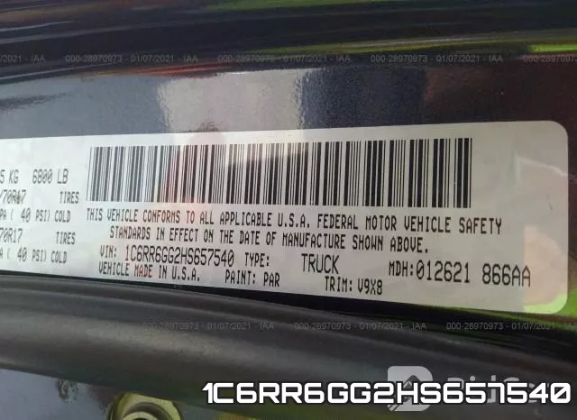1C6RR6GG2HS657540 фото 10