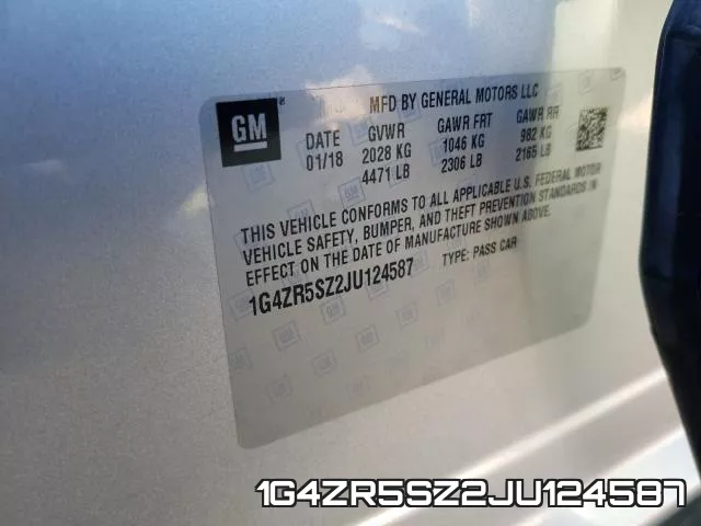 1G4ZR5SZ2JU124587 фото 2