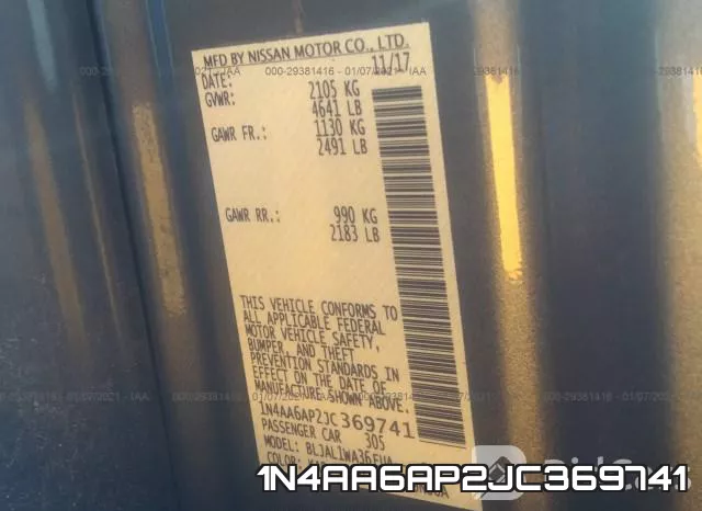 1N4AA6AP2JC369741 фото 9