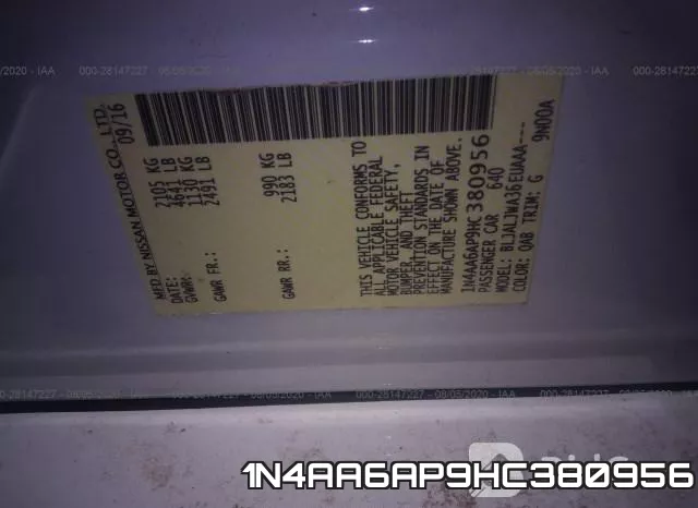 1N4AA6AP9HC380956 фото 10