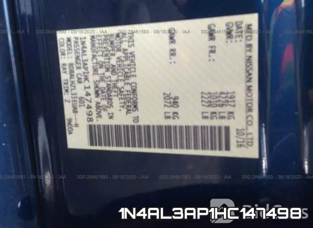 1N4AL3AP1HC147498 фото 9
