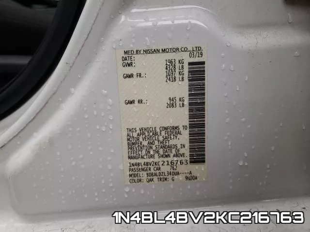 1N4BL4BV2KC216763 фото 2