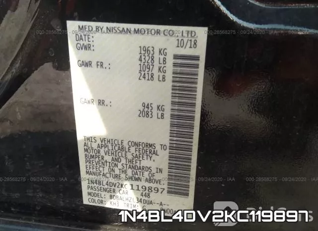 1N4BL4DV2KC119897 фото 10