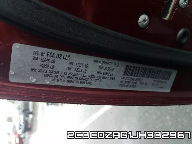 2C3CDZAG1JH332967 фото 2