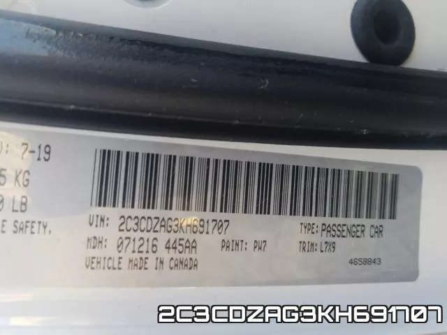 2C3CDZAG3KH691707 фото 2